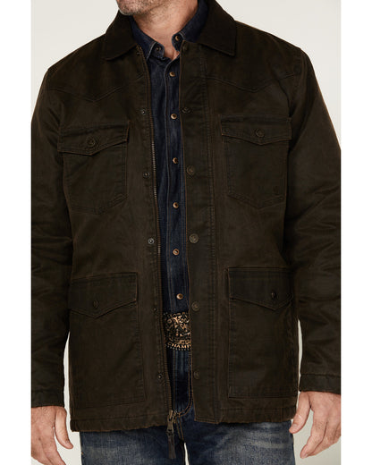 Cody James Men's Road Dust Washed Oil Skin Long Jacket - Big