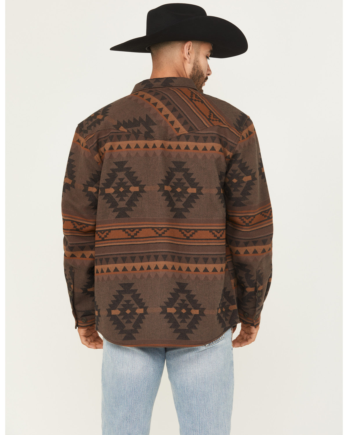 Cody James Men's Rosewell Southwestern Print Fleece Lined Shirt Jacket