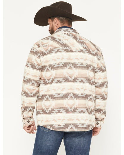Cody James Men's Emmons Sherpa Lined Southwestern Striped Flannel Shir