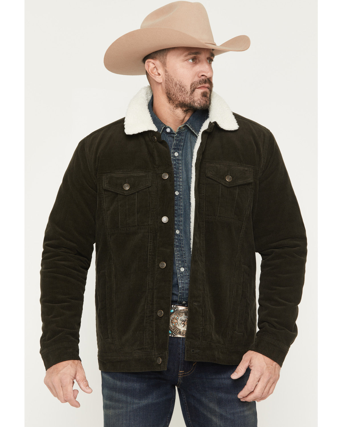 Cody James Men's Ozark Sherpa Lined Corduroy Jacket