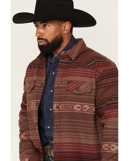 Cody James Men's Drif Southwestern Serape Striped Fleece Lined Shirt J