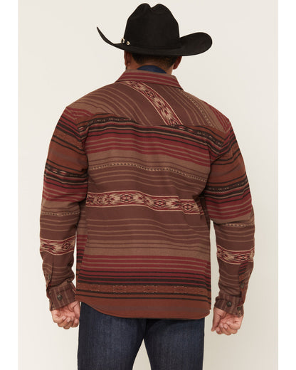 Cody James Men's Drif Southwestern Serape Striped Fleece Lined Shirt J
