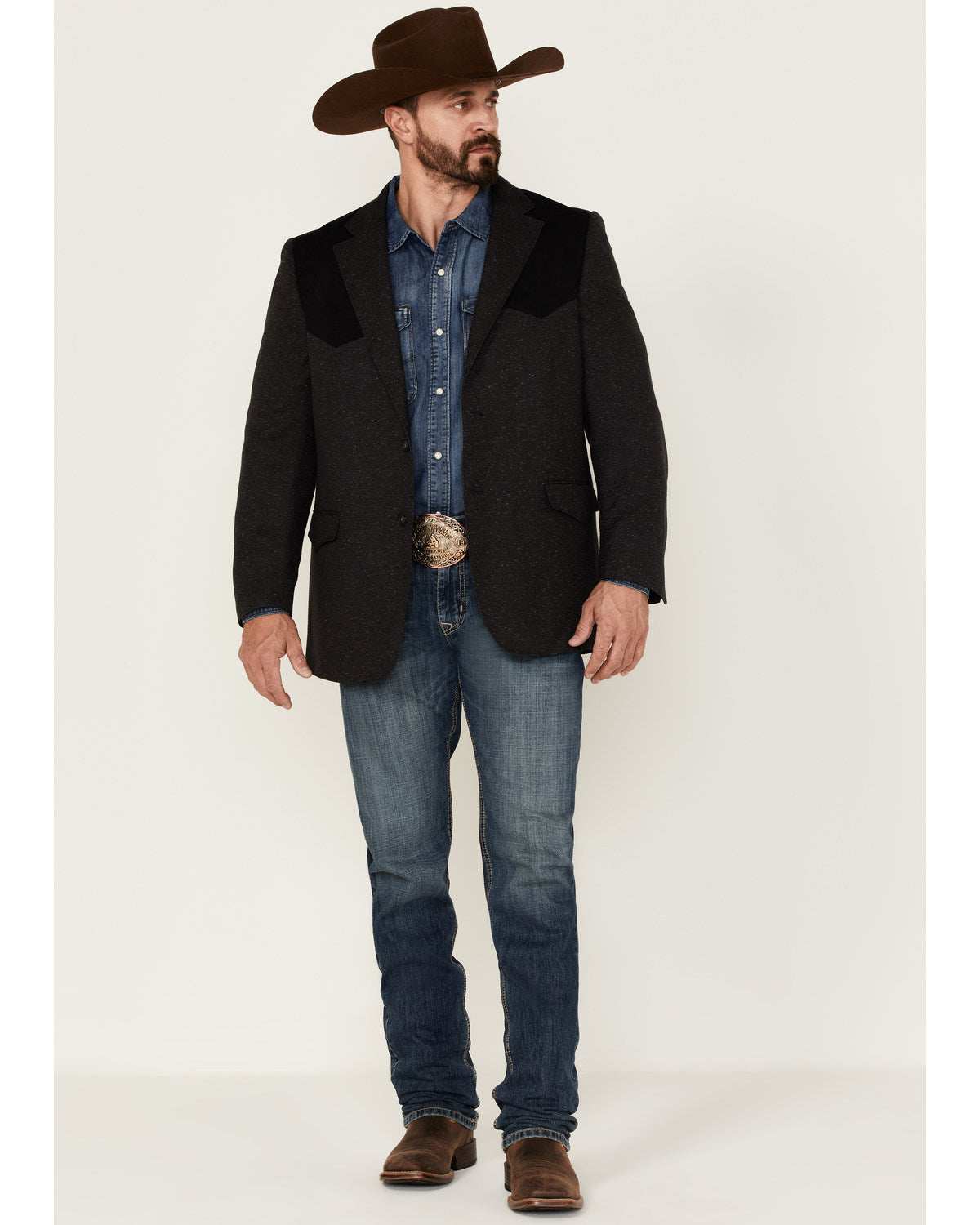 Cody James Men's Waco Contrast Yolk Button Down Western Sportcoat