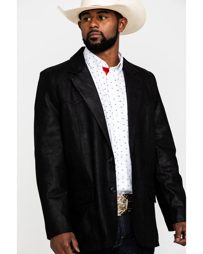Cody James Men's Black Suede Blazer Jacket