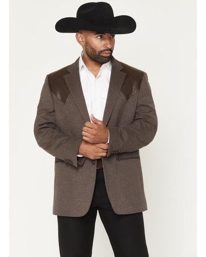 Cody James Men's Knoxville Faux Leather Western Yoke Sportcoat