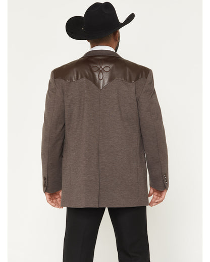 Cody James Men's Knoxville Faux Leather Western Yoke Sportcoat