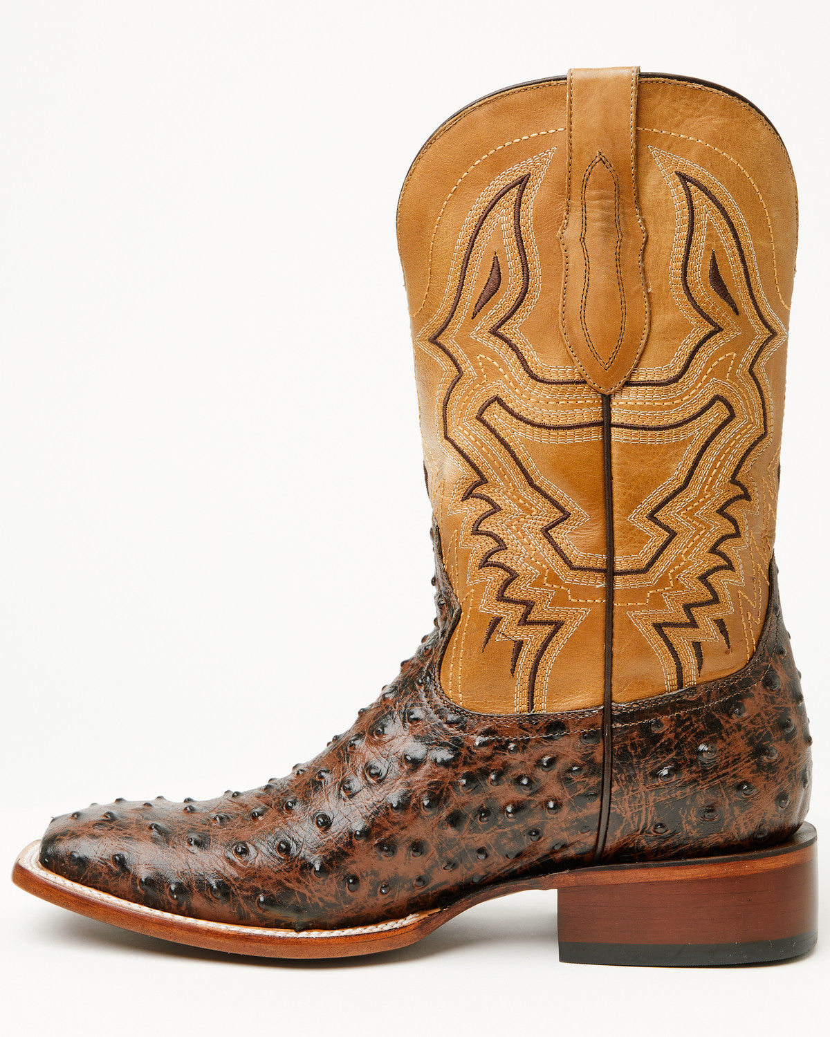 Cody James Men's Badlands Ostrich Print Western Boots - Broad Square T