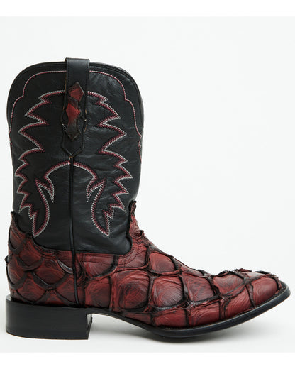 Cody James Men's Exotic Pirarucu Western Boots - Broad Square Toe