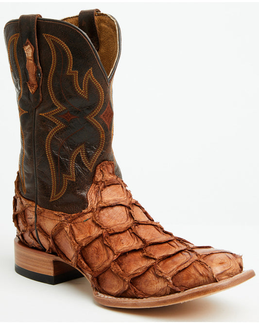 Cody James Men's Exotic Pirarucu Western Boots - Broad Square Toe
