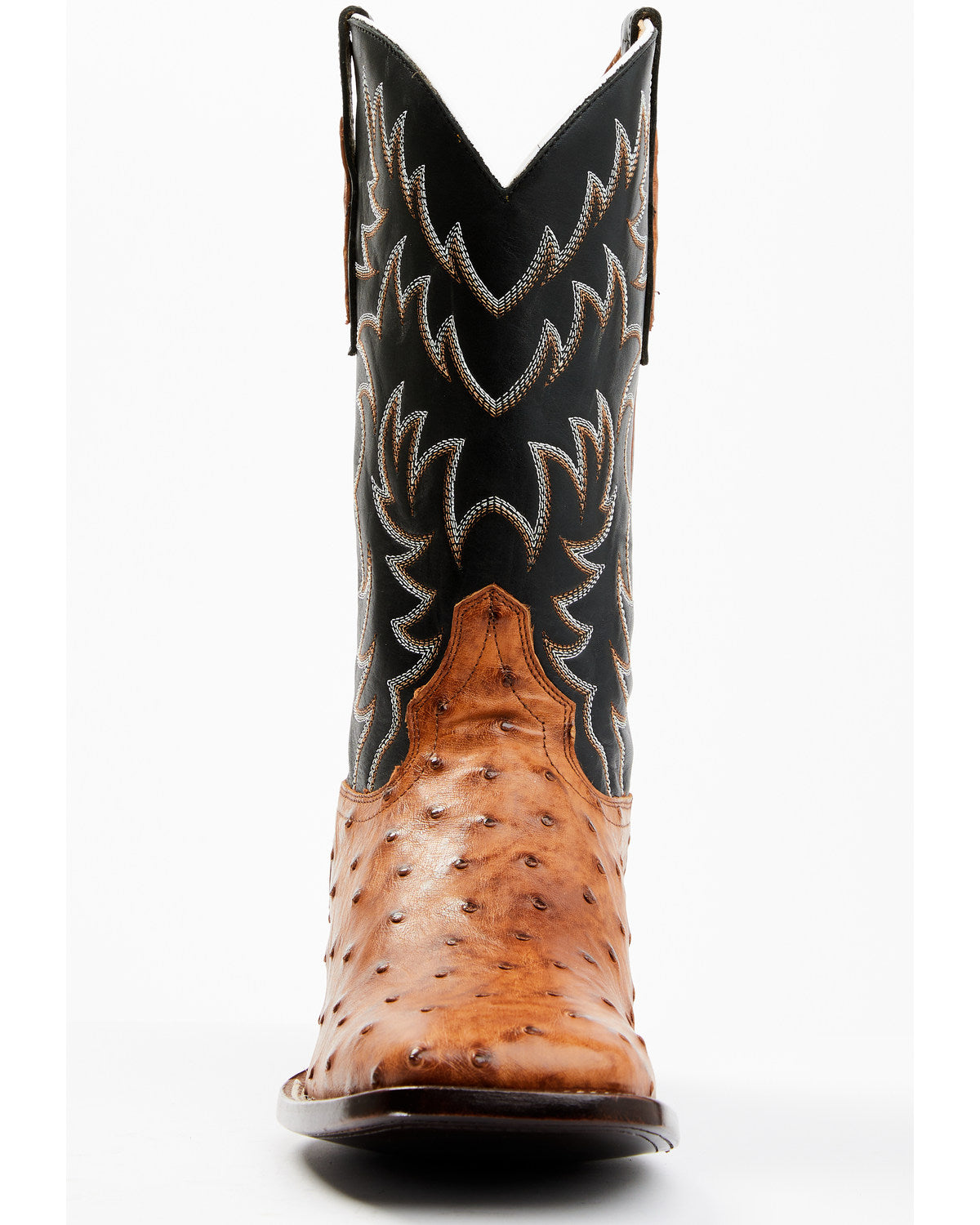 Cody James Men's Full Quill Cognac Ostrich Exotic Western Boots - Broa