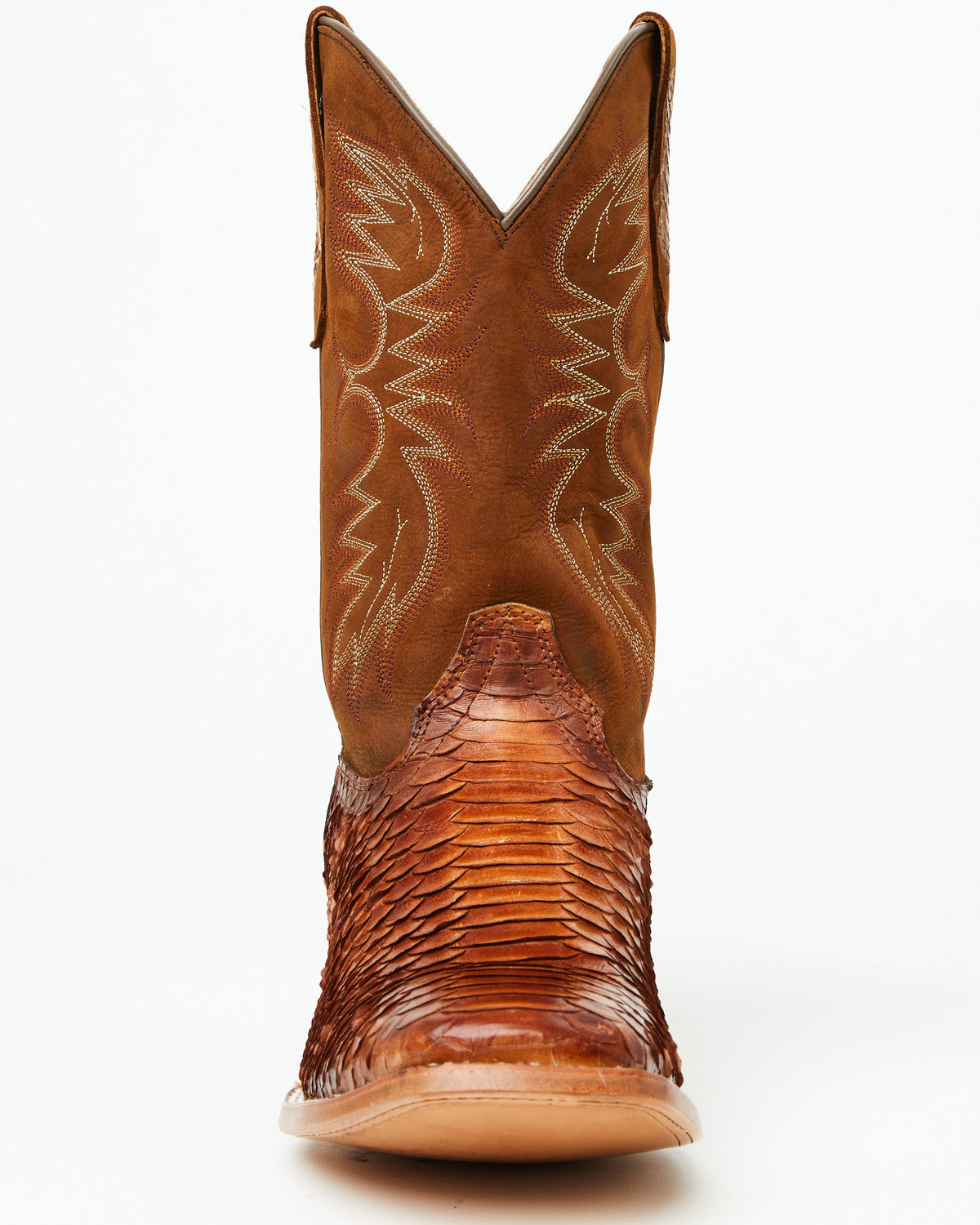 Cody James Men's Brandy Exotic Python Western Boots - Broad Square Toe