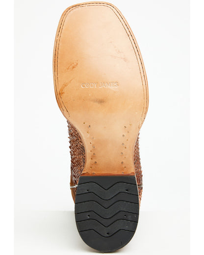 Cody James Men's Brandy Exotic Python Western Boots - Broad Square Toe