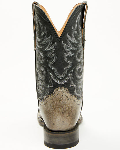 Cody James Men's Exotic Ostrich Belly Western Boots - Broad Square Toe