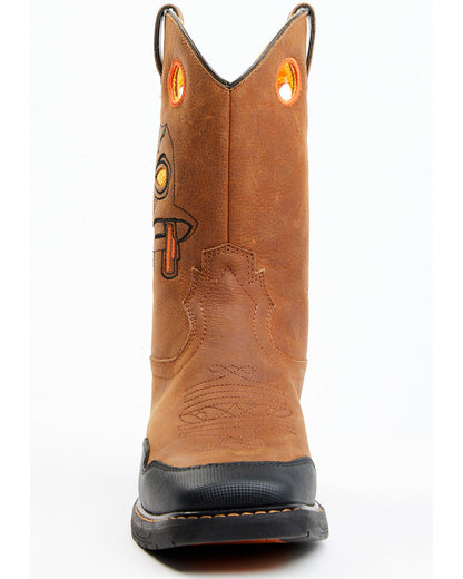 Cody James Boys' Skull Work Boots - Broad Square Toe