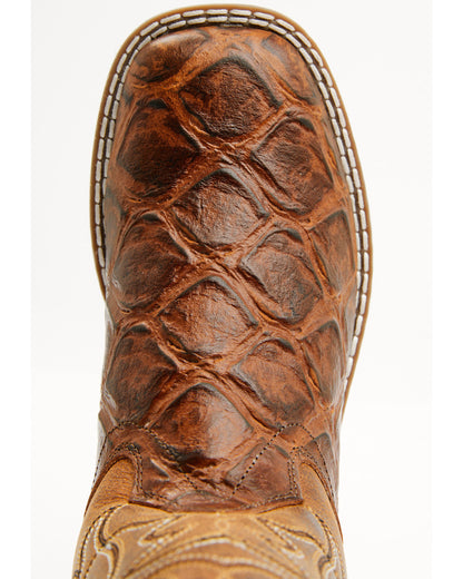 Cody James Boys' Duke Pirarucu Print Western Boots - Broad Square Toe