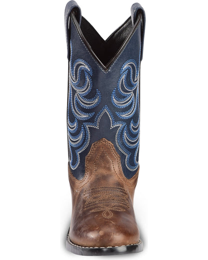 Cody James Boys' Holt Two-Tone Embroidered Western Boots - Round Toe