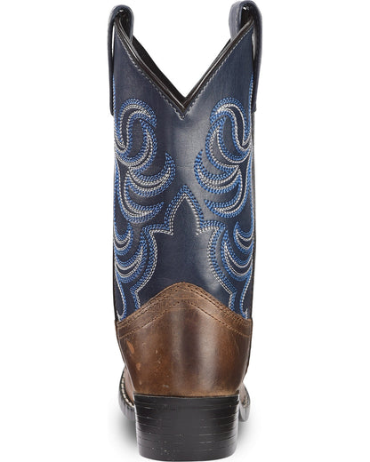 Cody James Boys' Holt Two-Tone Embroidered Western Boots - Round Toe