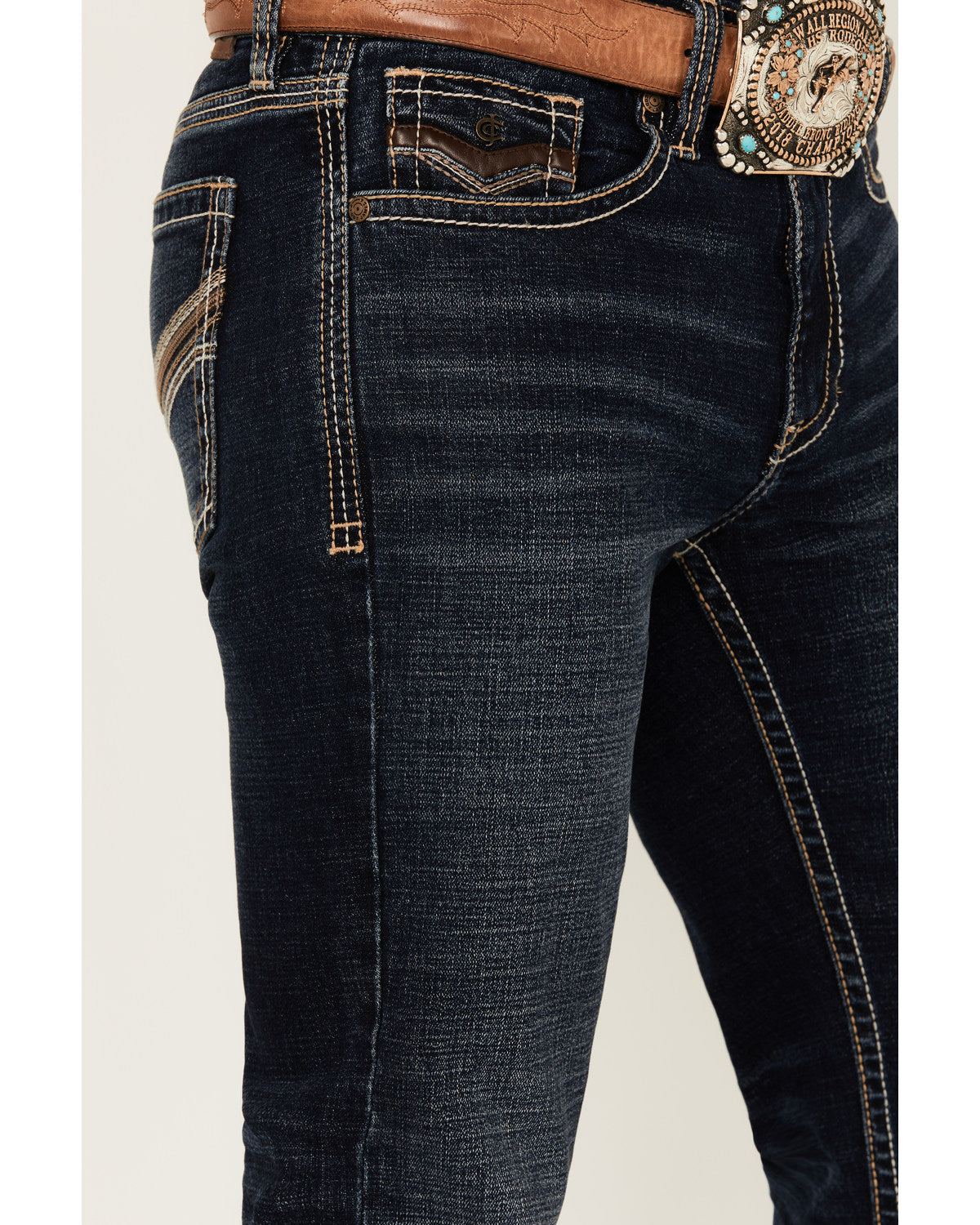 Cody James Men's Night Ranger Wash Wyatt Slim Bootcut Stretch Denim Je