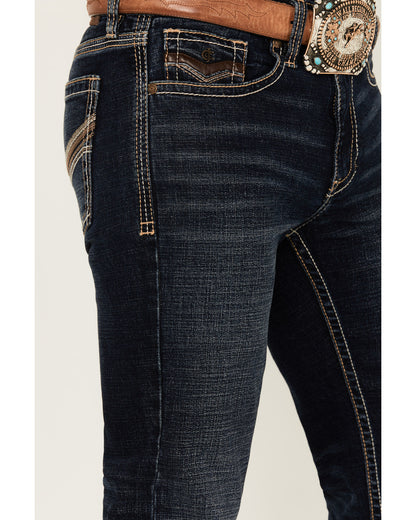 Cody James Men's Night Ranger Wash Wyatt Slim Bootcut Stretch Denim Je