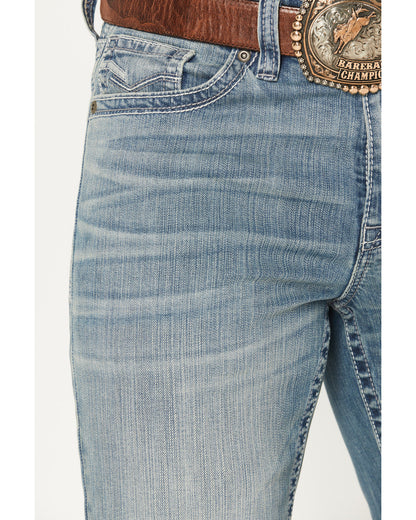 Cody James Men's Rattler Wash Wyatt Slim Bootcut Stretch Denim Jeans