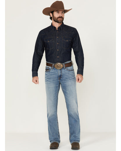 Cody James Men's Highland Wash Wyatt Slim Bootcut Stretch Denim Jeans