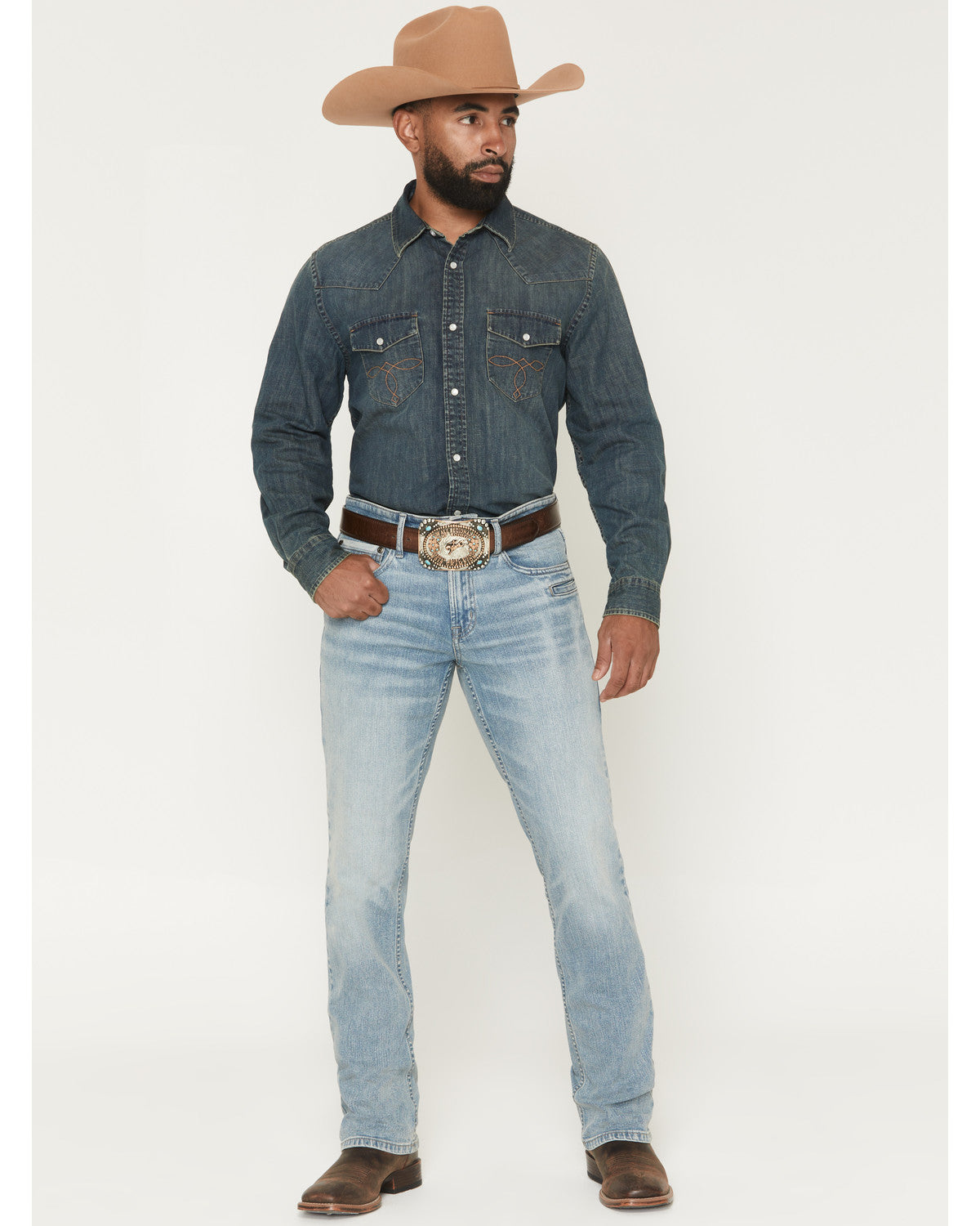 Cody James Men's Bronson Wash Jackson Slim Straight Stretch Concealed