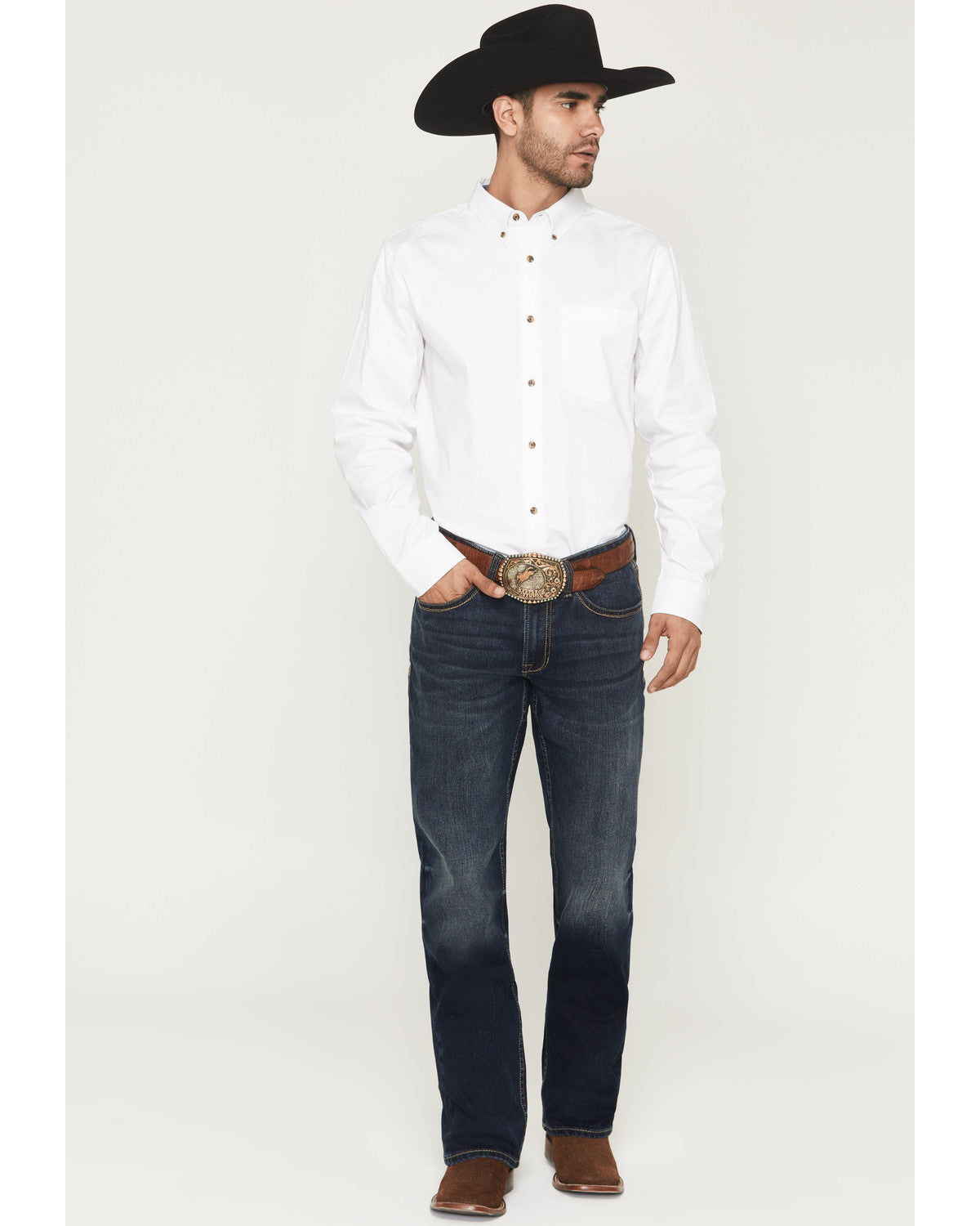 Cody James Men's Brock Wash Wyatt Slim Bootcut Stretch Denim Jeans