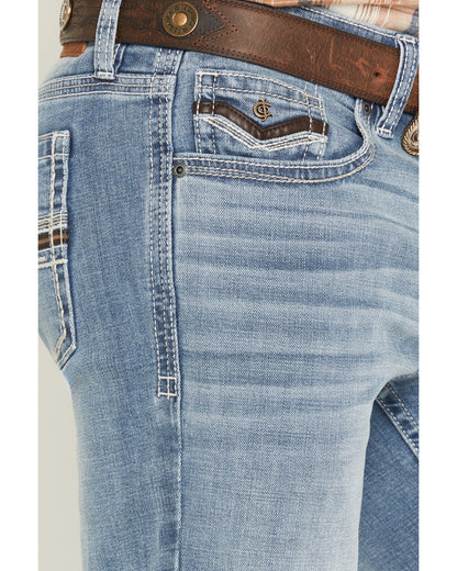 Cody James Men's Cooper Wash Duke Relaxed Bootcut Stretch Denim Jeans