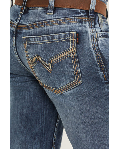 Cody James Men's FR Medium Wash Slim Bootcut Stretch Denim Work Jeans