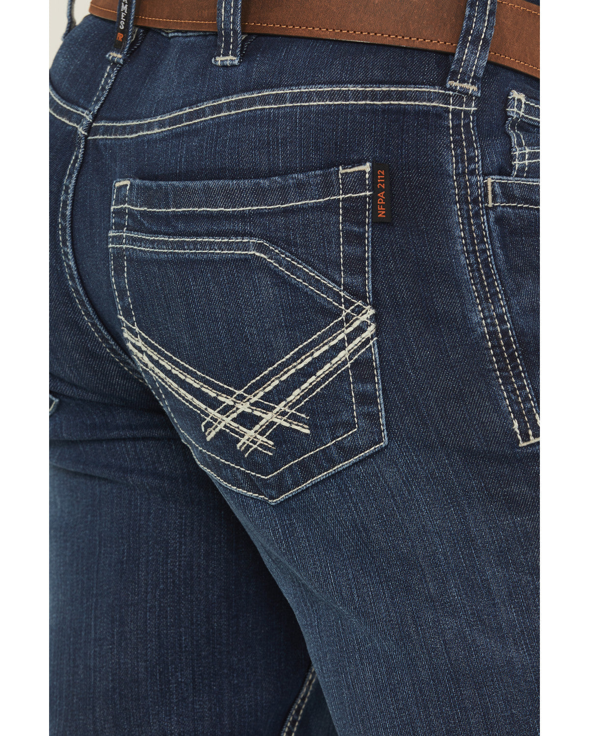 Cody James Men's FR Medium Wash Slim Straight Stretch Denim Work Jeans