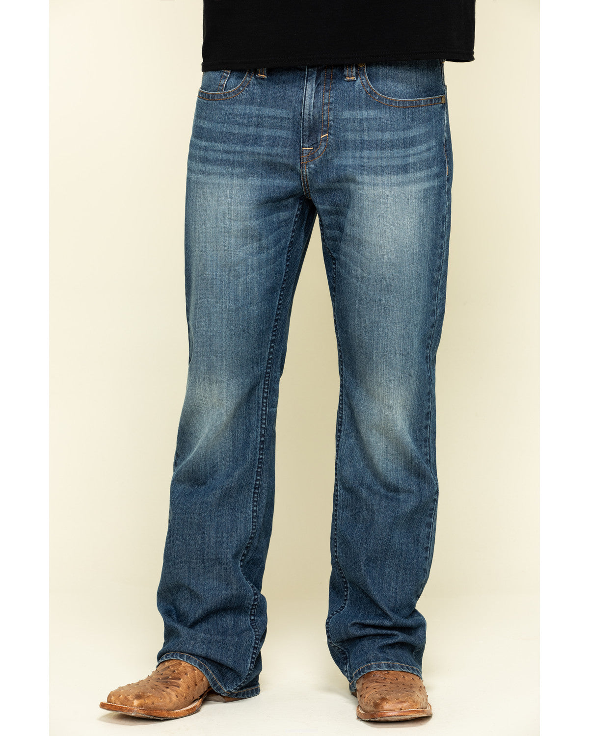 Cody James Men's Wolfstooth Wash Duke Relaxed Bootcut Stretch Denim Je