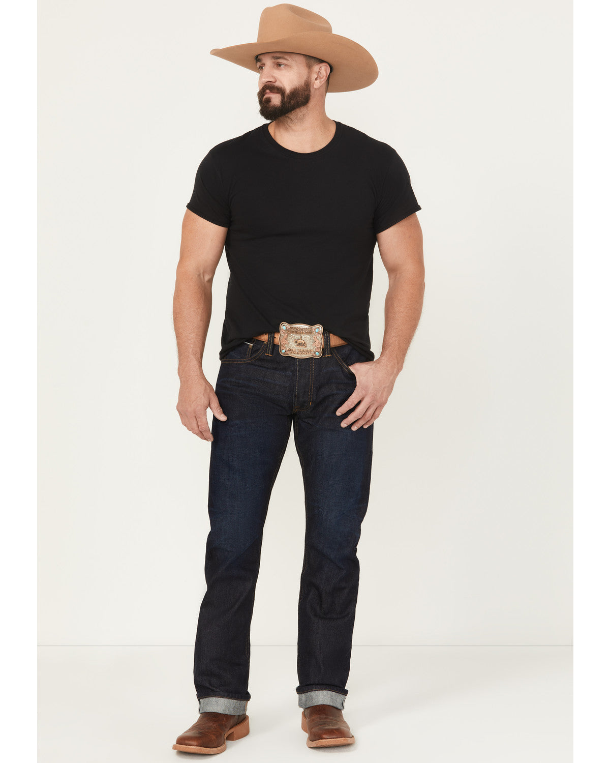 Cody James Men's Tucson Wash Jackson Slim Straight Selvedge Rigid Deni