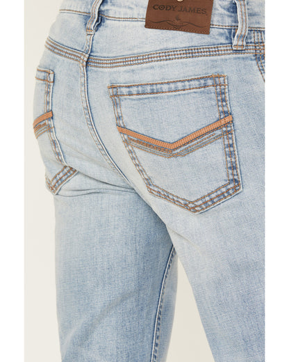 Cody James Men's Cowboy Wash Duke Relaxed Bootcut Stretch Denim Jeans