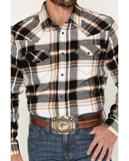 Cody James Men's Standard Issue Plaid Print Long Sleeve Snap Flannel S