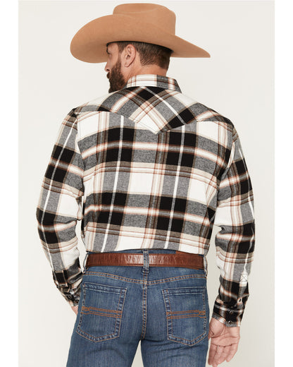 Cody James Men's Standard Issue Plaid Print Long Sleeve Snap Flannel S
