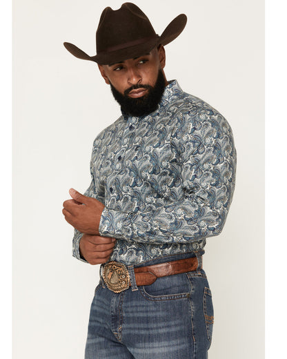 Cody James Men's Lost Resort Paisley Print Long Sleeve Button-Down Str