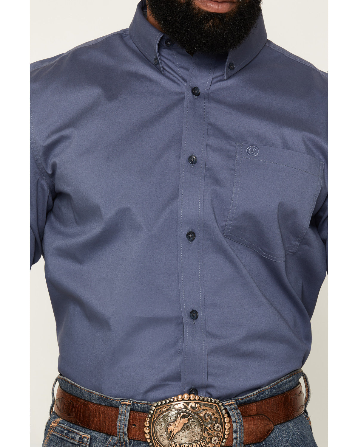 Cody James Men's Solid Long Sleeve Button-Down Stretch Western Shirt -