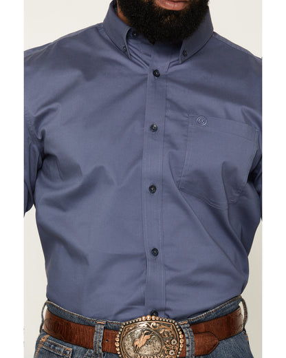 Cody James Men's Solid Long Sleeve Button-Down Stretch Western Shirt -