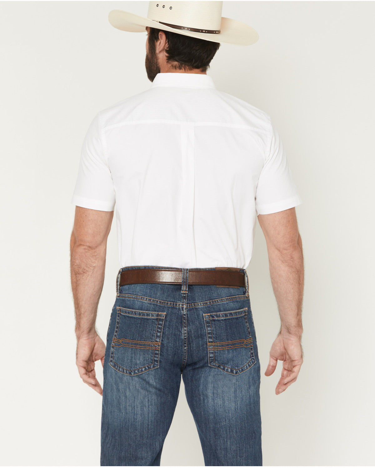 Cody James Men's Basic Solid Short Sleeve Button-Down Stretch Western