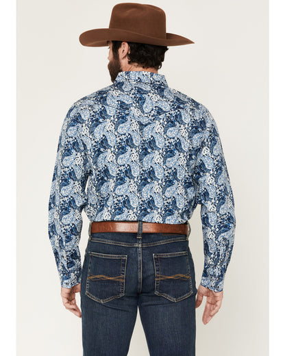 Cody James Men's Escape Route Paisley Print Long Sleeve Snap Western S