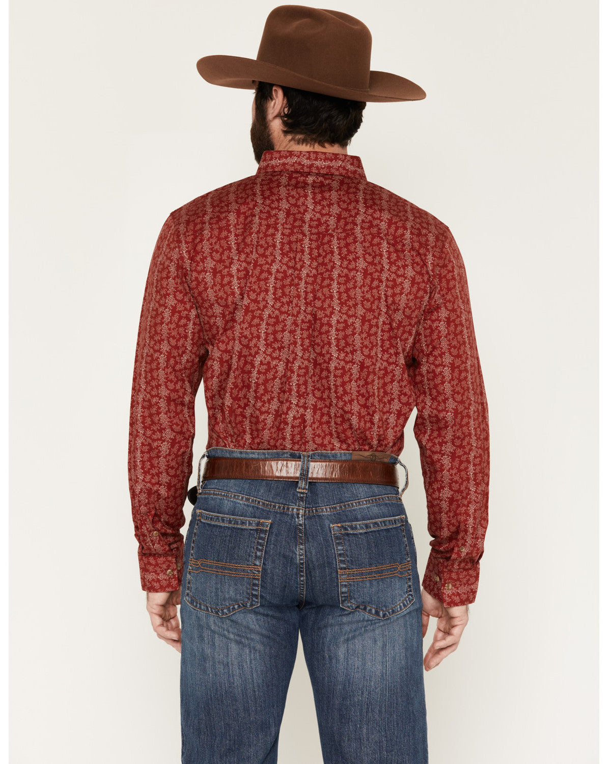 Cody James Men's Ol Hickory Floral Stripe Print Long Sleeve Button-Dow