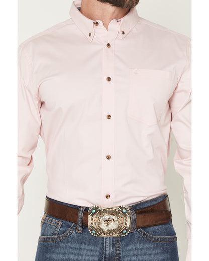Cody James Men's Basic Solid Long Sleeve Button-Down Stretch Western S