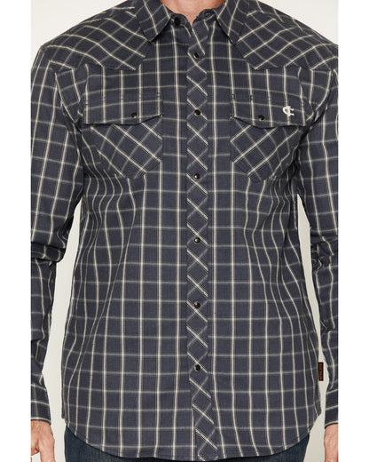 Cody James Men's FR Maricopa Plaid Print Long Sleeve Snap Work Shirt