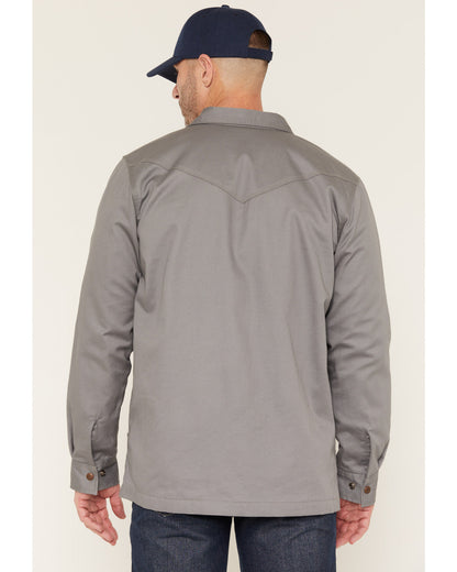 Cody James Men's FR Solid Lined Long Sleeve Snap Work Shirt Jacket