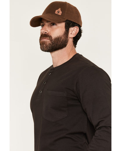 Cody James Men's FR Roughneck Solid Long Sleeve Snap Henley Work Shirt