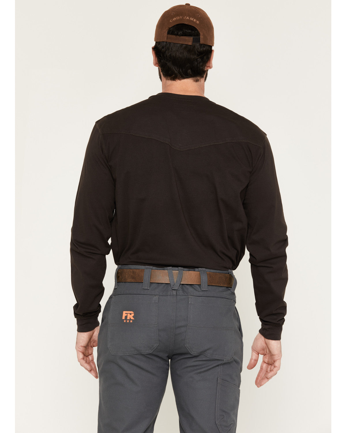 Cody James Men's FR Roughneck Solid Long Sleeve Snap Henley Work Shirt