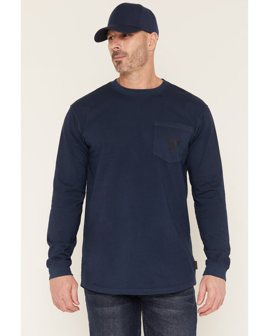 Cody James Men's FR Pocket Bull Solid Snap Long Sleeve Work Shirt
