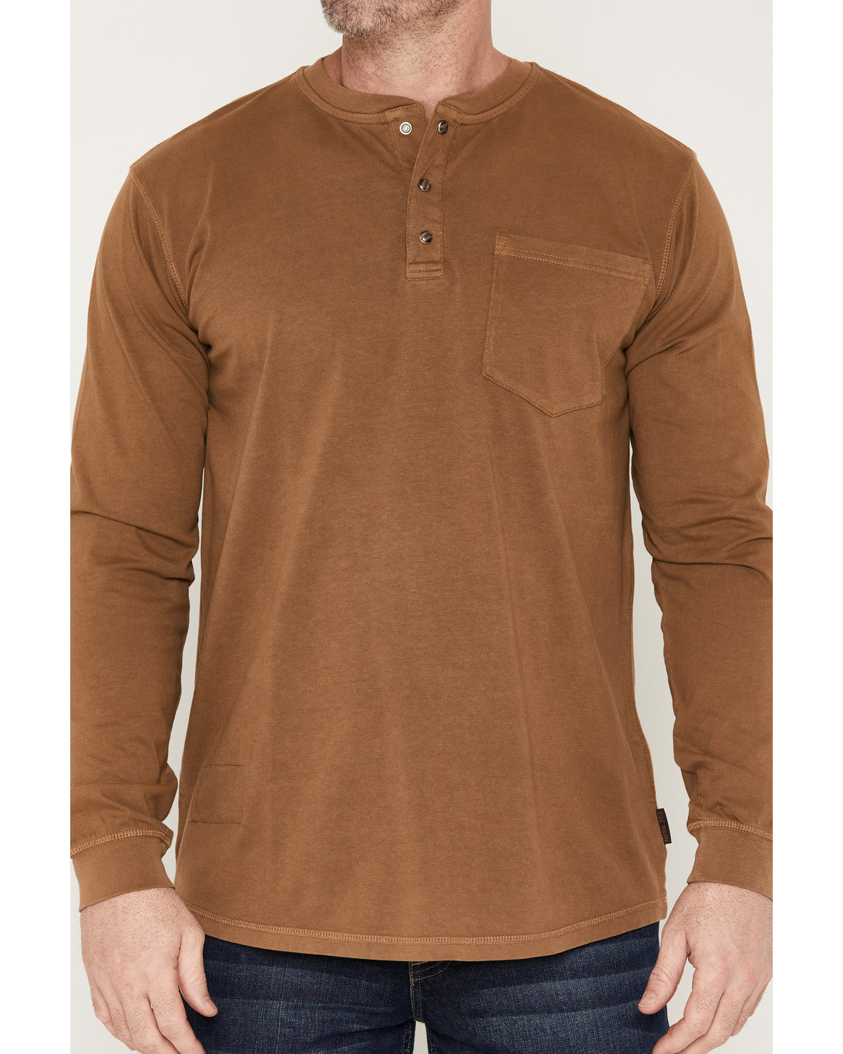 Cody James Men's FR Roughneck Solid Long Sleeve Snap Henley Work Shirt