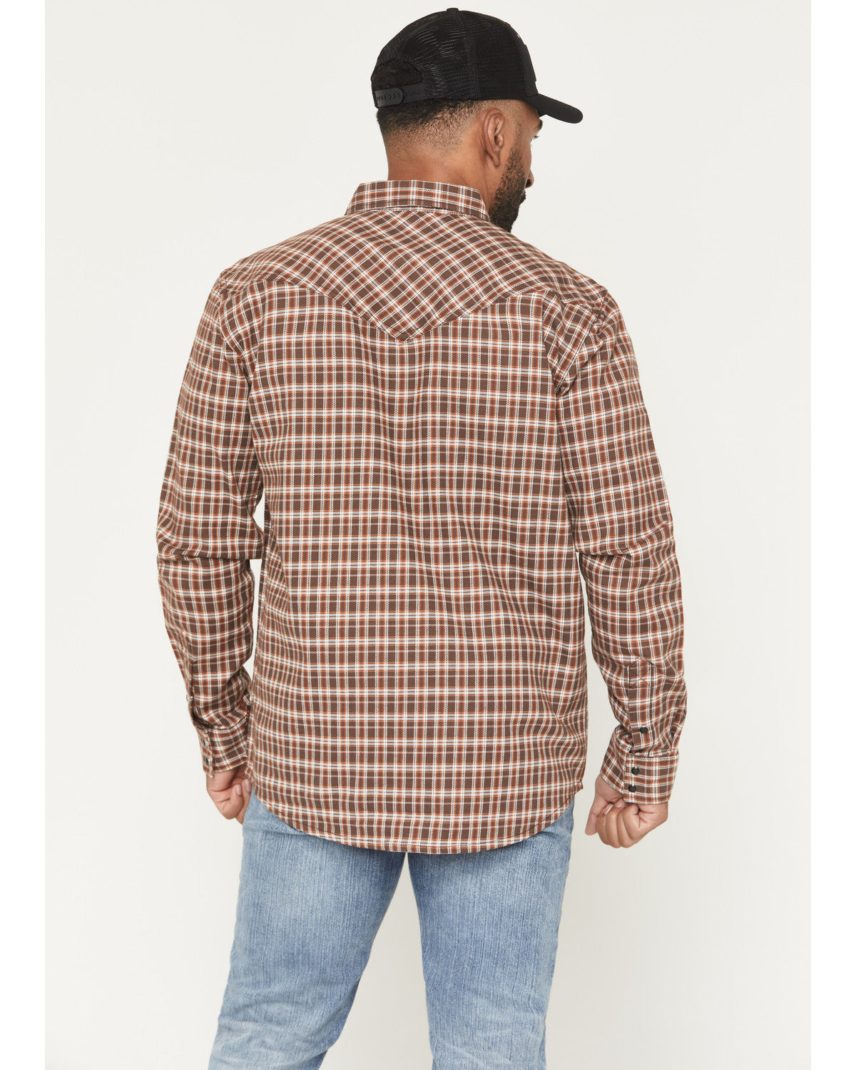 Cody James Men's FR Hondo Plaid Print Long Sleeve Snap Stretch Work Sh