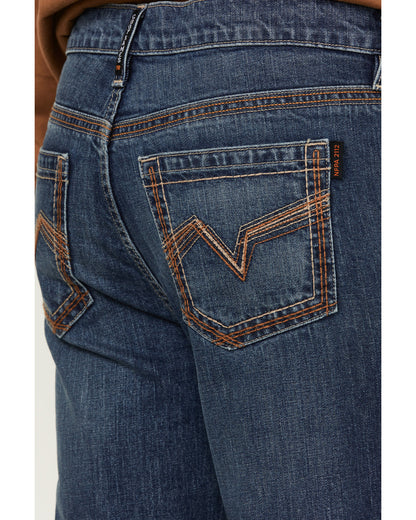 Cody James Men's FR Medium Wash Rigid Slim Bootcut Work Jeans